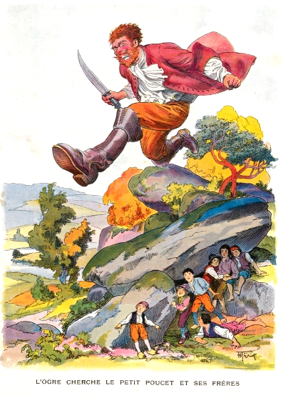 Illustration tirée de&nbsp;: PERRAULT, Charles. <b><i>Contes de Perrault</i></b>. Paris&nbsp;: Librairies-Imprimeries Réunies L.&nbsp;Martinet. P.&nbsp;40 (p. 47 du Fichier PDF).